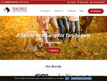 Tablet Screenshot of macklepetfoods.com